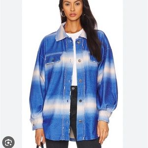 New! Free People Rube Jacket in Deep Blue size small